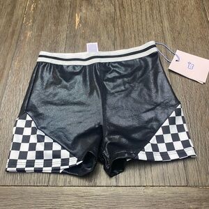 More Than Magic Girls XS 6/6X Shorts Black/White Checkers Gymnastics Dance
NWT